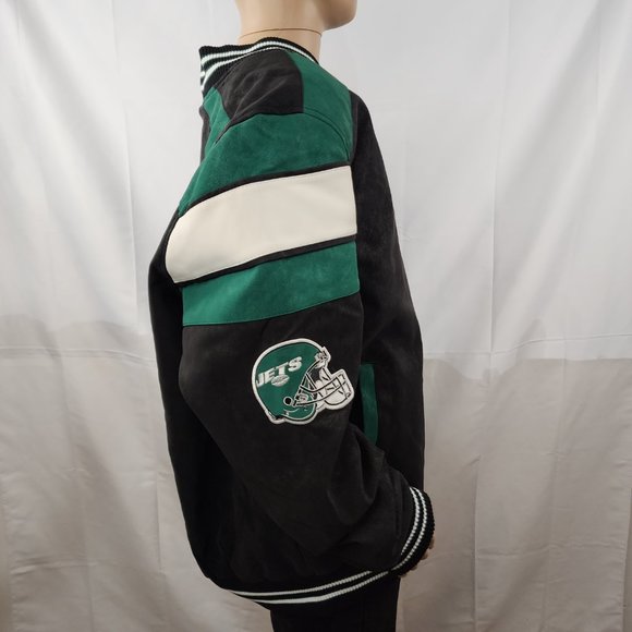 NFL New York Jets Varsity Jacket, Black, 2X-Large XXL Mens G-III Sports - Picture 4 of 12